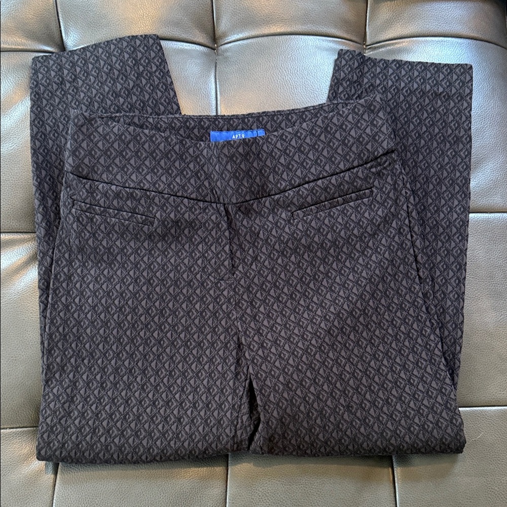 Apt. 9 Black Textured Women's Trousers